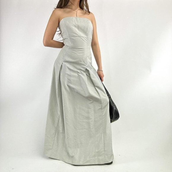 Vintage 90s EXPRESS  BRAND nylon Prom Dress - Picture 6 of 8